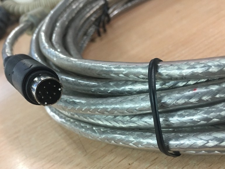 Cáp Điều Khiển Từ Xa VISCA PTZ Camera Control Multi Core Cable Sony EVI/BRC/SRG Series RS232 8 Pin Mini DIN to DB9 Female Serial Translucent Length 15M