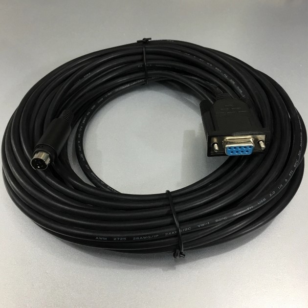 Cáp Lập Trình AFC8513 33ft Dài 10M Cable MD5M to DB9 Female For PLC Panasonic Nail FP0\FP2\FP-M\FP-X\FP-E\FP-G Series Connect Computer/HMI Có Chống Nhiễu Shielded