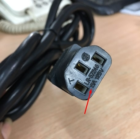 Dây Nguồn CHING CHENG E88446 EL-701 EL-302 NEMA 5-15P To C13 AC Power Cord 15A 125V 3x2.08mm 14AWG Length 2.5M