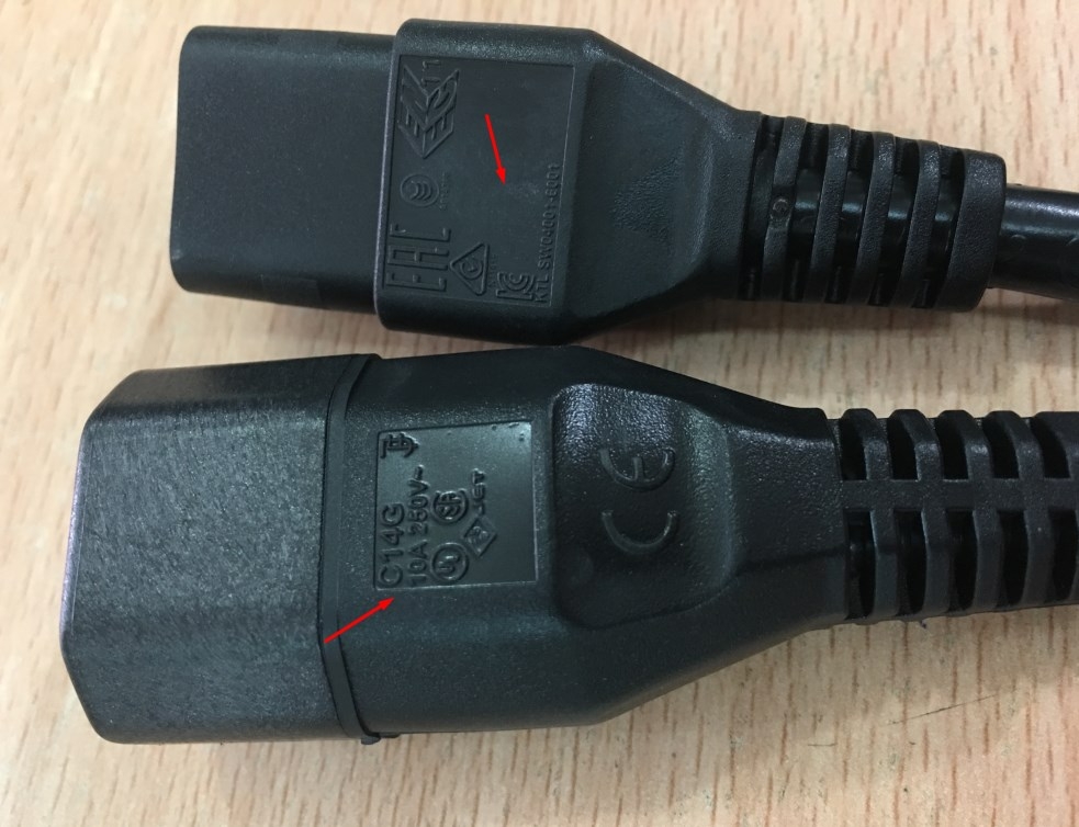 Dây Nguồn Máy Chủ Server Chính Hãng Cisco 37-0994-02 AC Power Cord IEC60320 C13 to C14 10A 250V 3x1.04mm² 17AWG Length 2.7M