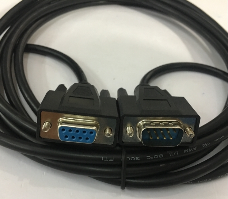 Cáp Máy In Mã Vạch Tem Nhãn Công Nghiệp Industrial Label Printer SATO CL4NX CL6NX RS232C Interface RS232 DB9 Female to DB9 Male Cable Black Length 3M