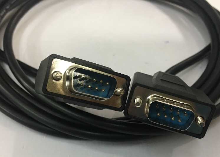 Cáp Cổng Com RS232 Hai Đầu Dương Dây Thẳng Chất Lượng Cao DB9 Extension Cable Straight Through RS232 DB9 Male to DB9 Male Black Length 3M