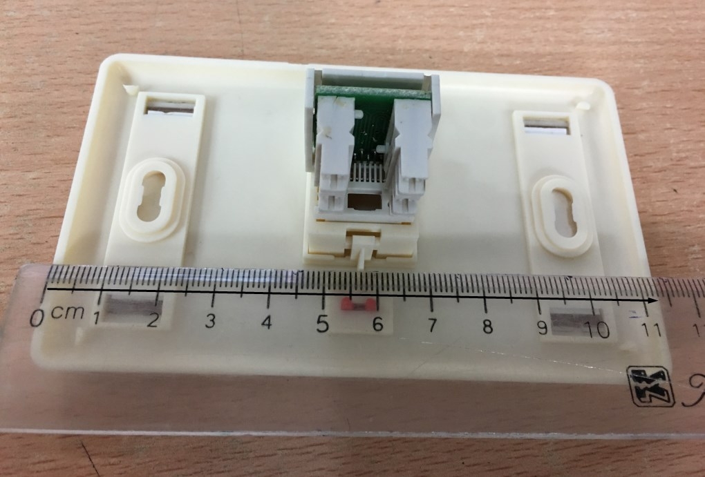 Bộ Outlet Ethernet Network Cat5E Wall Plate 1 Port Mặt Commscope Và 1 Nhân Mạng Alantek