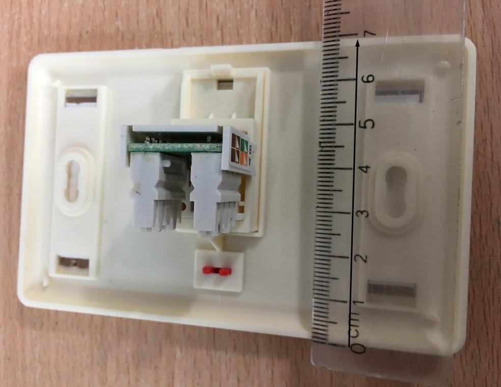 Bộ Outlet RJ11 Cat3 Wall Plate Mặt Commscope Và Nhân Điện Thoại AMP TELEPHONE 1 Port