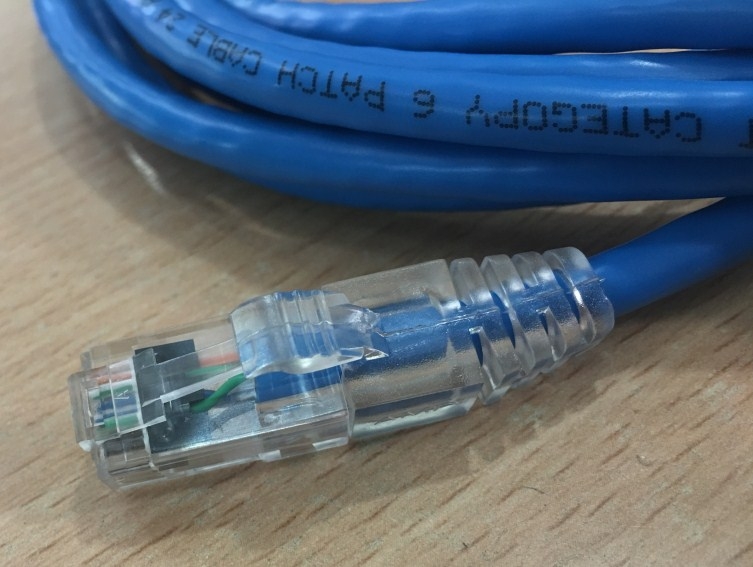 Cáp Nhẩy Patch Cord Commscope AMP Cat 6 Round UTP Gigabit Ethernet Network Cable RJ45 Assembly Blue 1-1859247-0 Length 3M