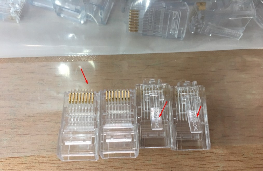 Đầu Bấm Mạng COMMSCOPE 6-569530-3 Conector RJ45 Modular Plug Cat5E UTP QTY 100 Pcs