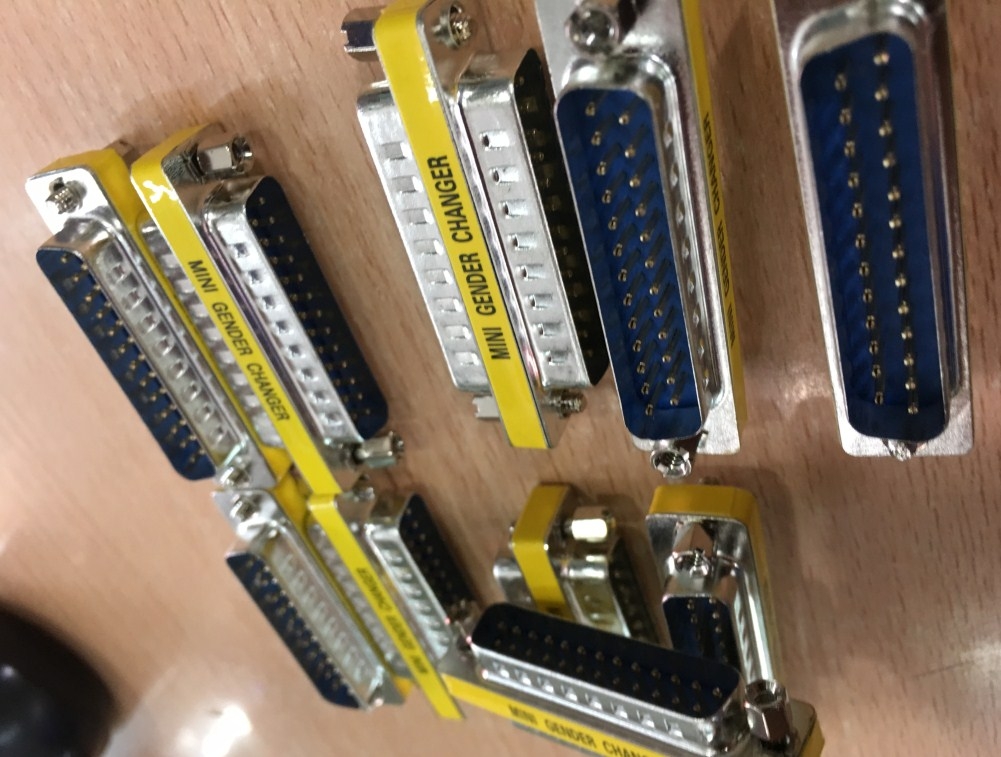 Rắc Nối LPT 1284 Parallel Hai Hàng Dương DB25 Male to DB25 Male 2 Row 25Pin Gender Changer