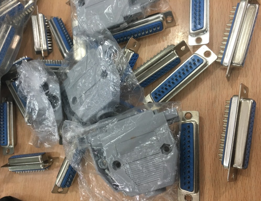 Rắc Hàn Cổng Parallel Port Connector Db25 25-Pin Adapter Female + Vỏ Ốp