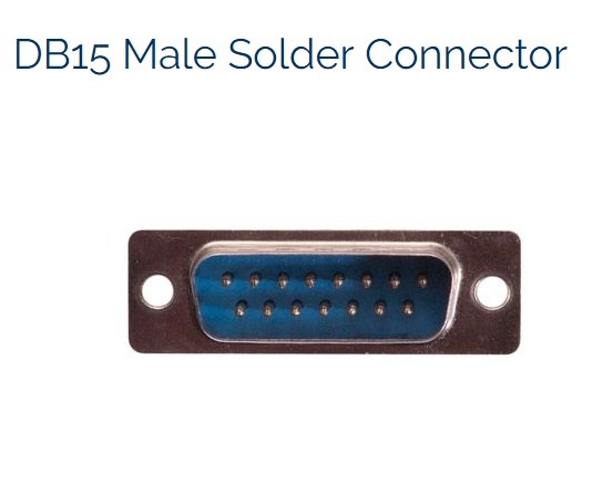 Đầu Rắc Hàn Cổng D-SUB 15 Chân Hai Hàng Dương DB15 Male 2 Row 15Pin Plug Wire Solder Connector