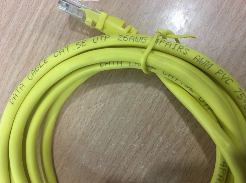 Cáp Mạng Đúc DATA TK Alcatel-Lucent Cat5e UTP 8 Wire Full Straight-Through Cable Yellow Length 1.5M