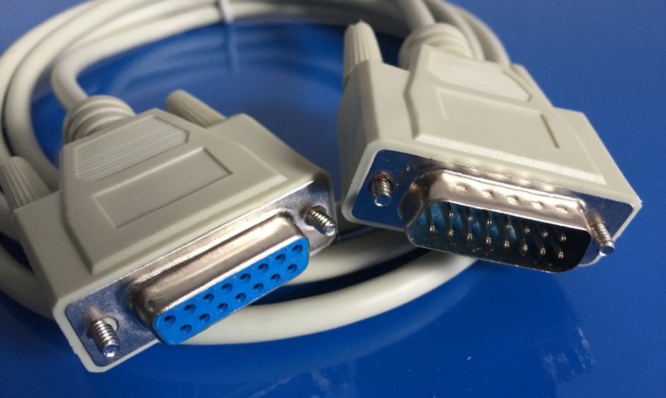Cáp Điều Khiển PLC BOTHFIT FMC13A-12R-AG Cable Straight Through Multi Core DB15 Female to DB15 Male 26 AWG 15 Wires PVC Jacket Gray For Thiết Bị Máy Móc Ngành Nhựa Length 2M
