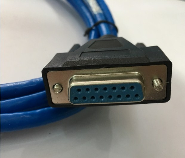 Cáp Nối Dài RS232C D-SUB 15 Chân Hai Hàng Âm Dương DB15 Female to DB15 Male 2 Row 15Pin 28AWG Multi-Core Cable Blue Length 3M