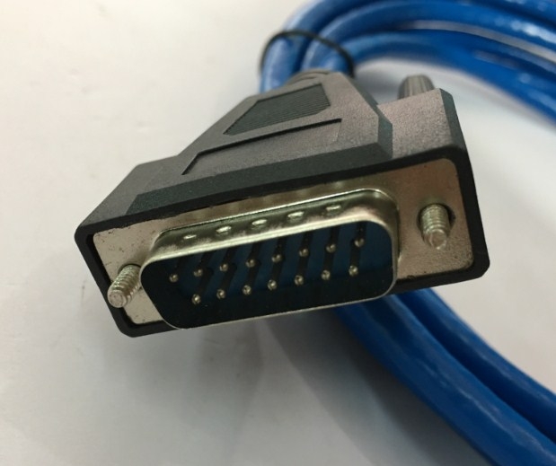 Cáp Nối Dài RS232C D-SUB 15 Chân Hai Hàng Âm Dương DB15 Female to DB15 Male 2 Row 15Pin 28AWG Multi-Core Cable Blue Length 3M