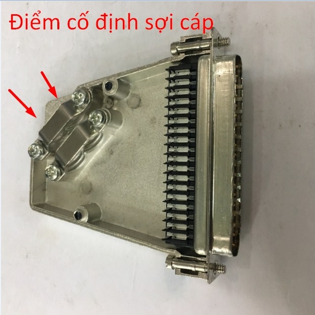 Bộ Rắc Đấu Cổng 37 Chân Hai Hàng Dương Vỏ Ốp Kim Loại DB37 Male Wire Type Crimp Type Serial Port 37Pin CONNECTOR WITH COUSING ALCATEL 299.701.066 3AL80834AAAA