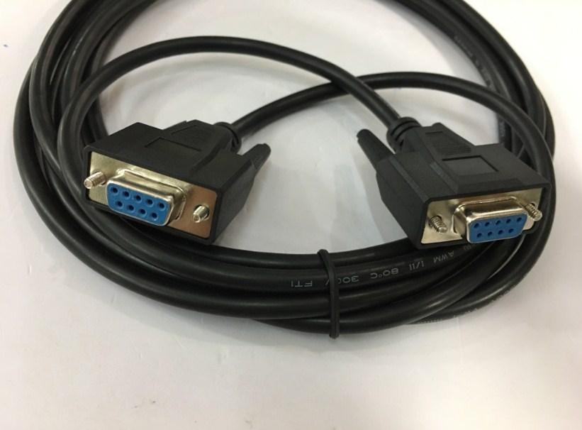 Cáp Lập Trình Communication Cable C3M5P09-D9F0-D9F0 3M Kết Nối HMI Autonics GP/LP Series Với PLC Mitsubishi FX1S FX1N FX2N RS232-BD Interface module Qua Giao Thức RS232C DB9 Female to DB9 Female Black Length 3M