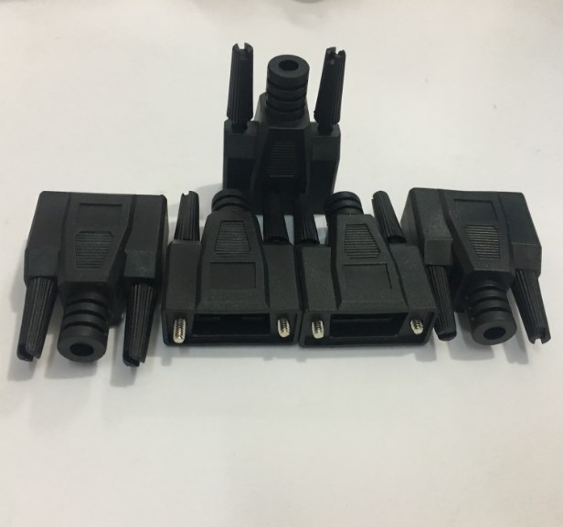 Vỏ Ốp Nhựa Đầu Hàn RS232 DB9 PVC Shell Connector Black