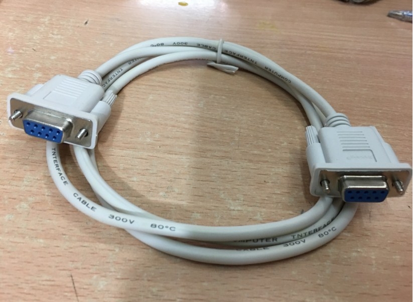 Cáp Simple RS232 Null Modem Without Handshakin Serial Cable DB9 Female to DB9 Female DCE to DCE Connection Length 1.5M