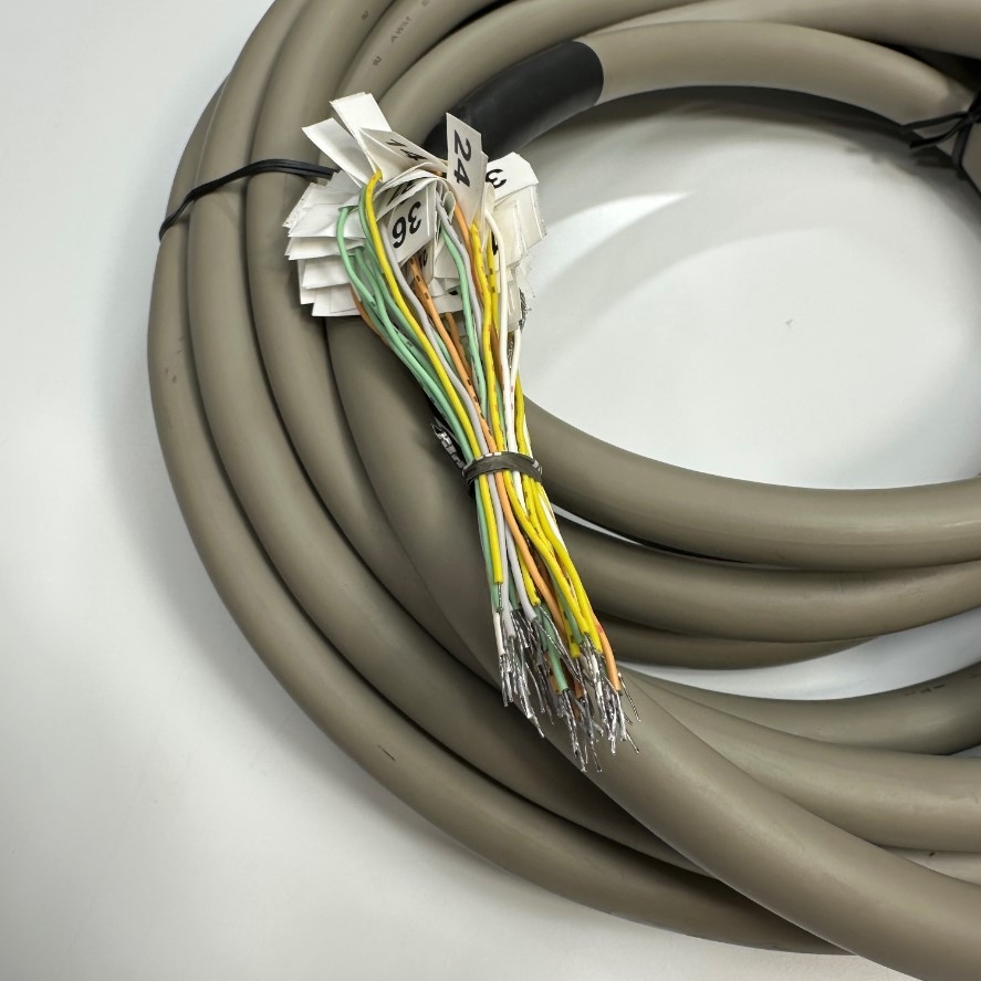 Cáp 5M 17ft Shielded Grey PVC Cable Hitachi Ø 13.5mm Connector MDR 50 Pin Male to 50 Core Ends For LS Servo Drives I/O Signal Control Line 50 Pin CN1 APC-CN103A Cable