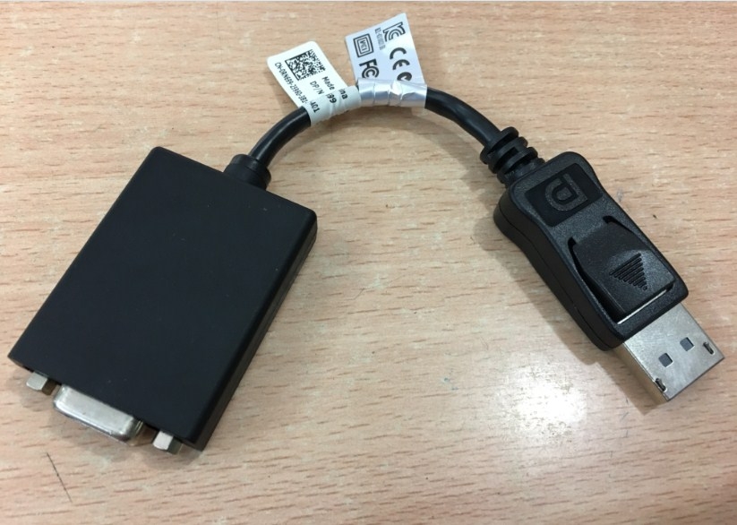 Cáp Chuyển Đổi Chính Hãng Original DELL DISPLAYPORT DP TO VGA ADAPTER 1920 x 1200 CABLE 0RN699 Length 17Cm