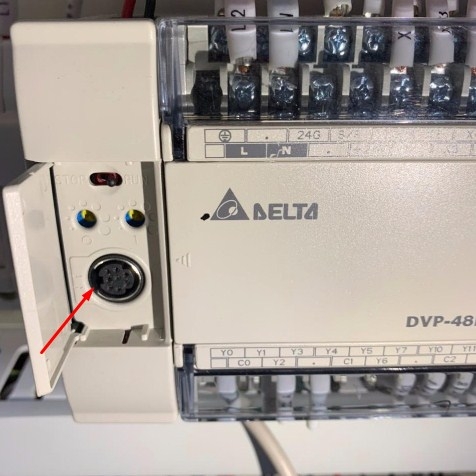Cáp Lập Trình DVPACAB215 RS232 Interface PLC Programming Cable For DELTA DVP Series PLC DB9 Female to Mini Din 8 Pin Male Length 1.8M