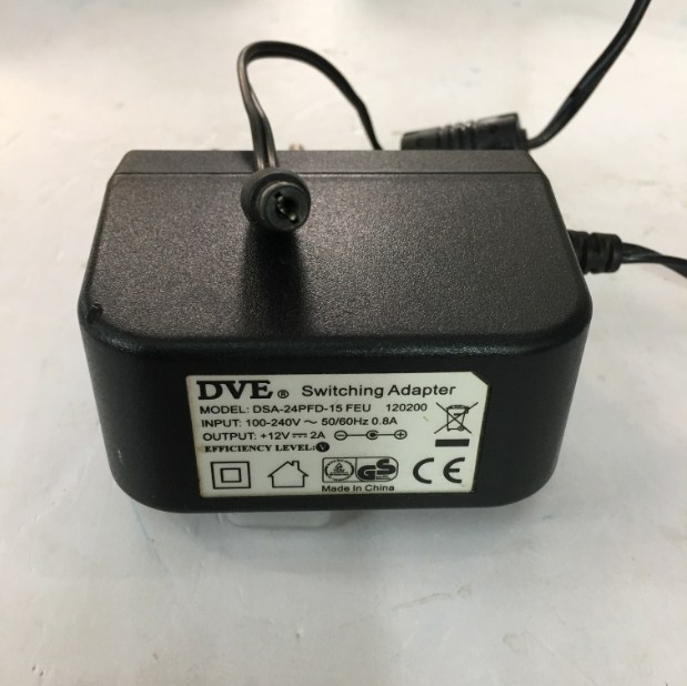 Adapter Original DVE 12V 2A 24W DSA-24PFD-15 FEU Connector Size 5.5mm x 2.1mm