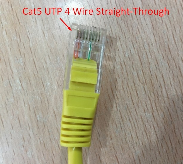 Dây Nhẩy Patch Cord Lan Network ECO Cat5 UTP 4 Wire Straight-Through Cable Yellow Length 1.5M