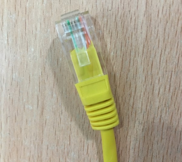 Dây Nhẩy Patch Cord Lan Network ECO Cat5 UTP 4 Wire Straight-Through Cable Yellow Length 1.5M