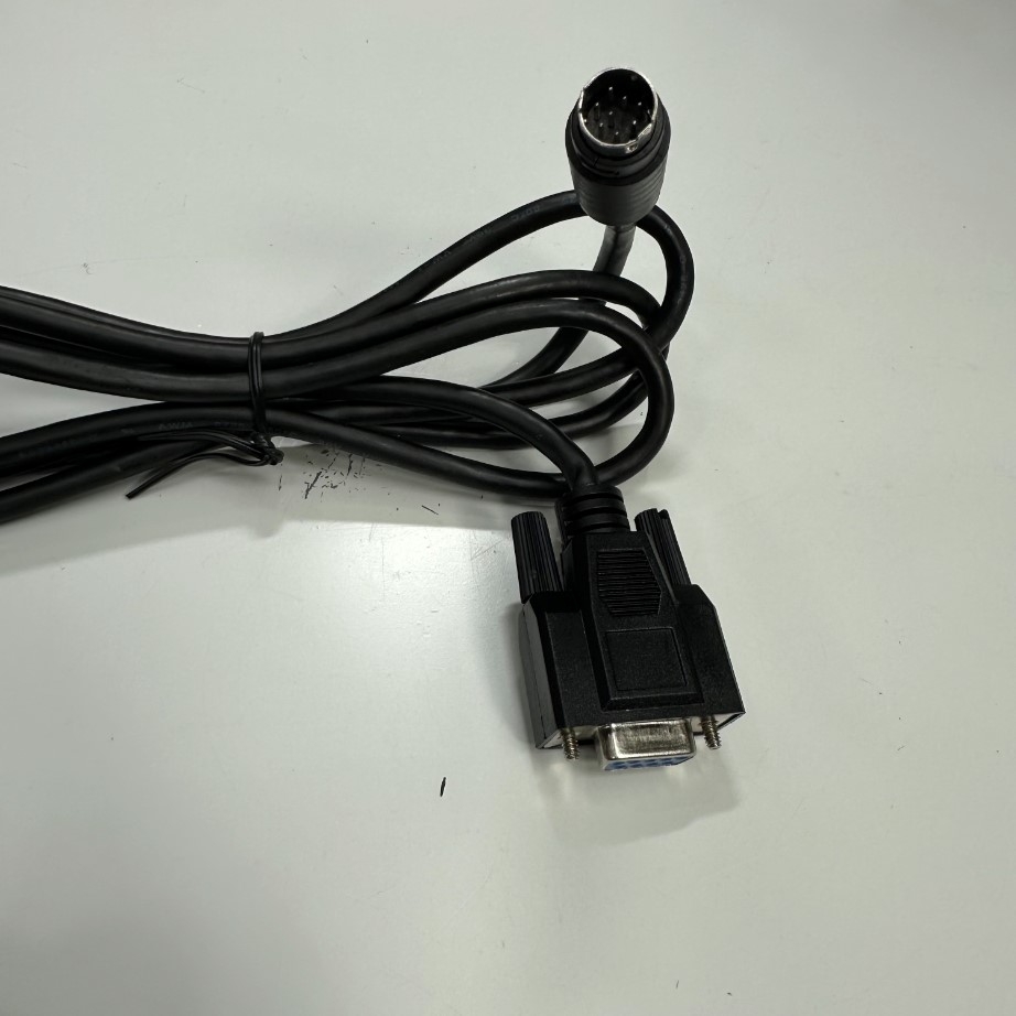 Cáp 1.8M 6ft Shielded Cable Mini Din 8 Pin Male to DB9 Female RS-485 Communication Cable CBL-COM-03 For THK THC/TSC Servo Drive Connector CN3 Port