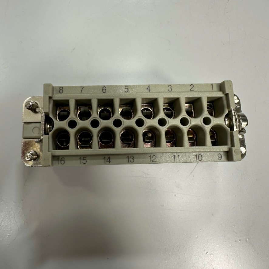 Đầu Jack Connector SIBAS HDC-HA-016-F 16 Pin Female 16A 250V/4KV/3 For Đầu Nối Điện Công Nghiệp Industrial Power Screw Terminal Heavy Duty Insert