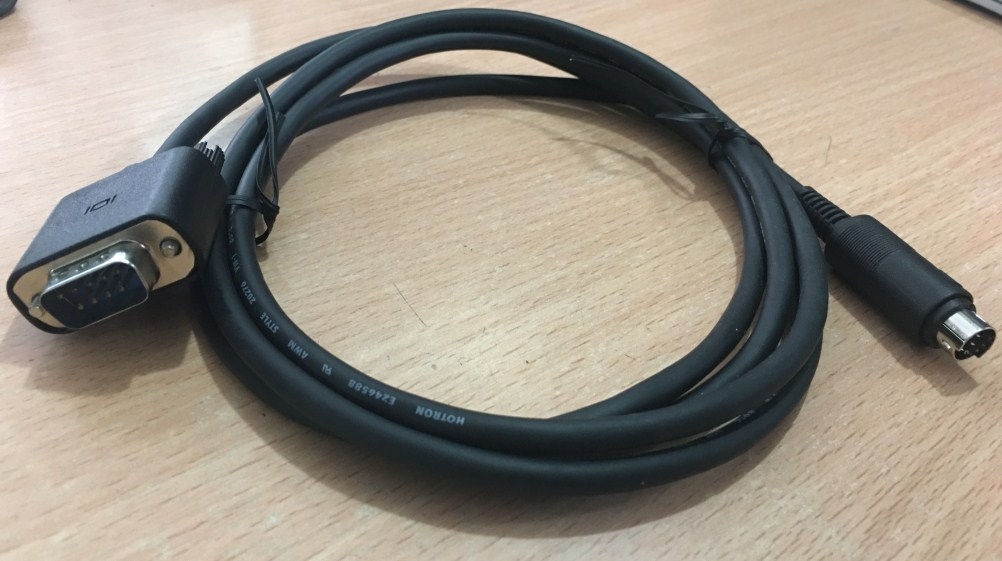 Cáp Kết Nối DOPACAB2A20L UC-MS020-06A For PLC to màn hình hiển thị HMI Delta DOP RS232 8 Pin Mini DIN Male to DB9 Male Serial Length 1.8M