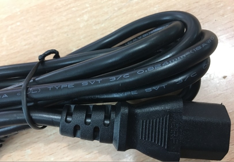 Dây Nguồn G-CINDA E348784 GXD-010 DRF-005 NEMA 5-15P to C13 AC Power Cord 10A 125V 3x0.824mm 18AWG Length 1.8M