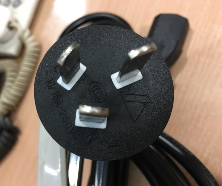 Dây Nguồn 3 Chân Dẹt Tam Giác AC Power Cord Australia & China IEC60320 IEC C13 10A 250V 3X1.0mm Length 2M