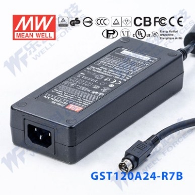 Adapter 48V 2.5A 120W GS120A48-EW For Switch PoE Connector 4P Mini Din 10mm