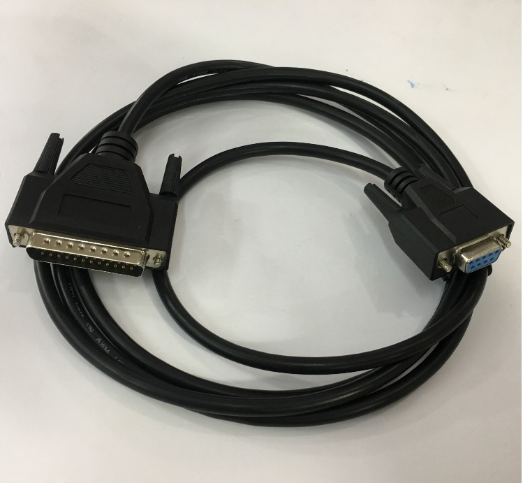 Cáp Máy Đo Điện Trở Hioki 9637 RS-232C Cable DB9 Female to DB25 Male Black For Hioki RM3544 RM3544-01 RM3544-02 Length 5M