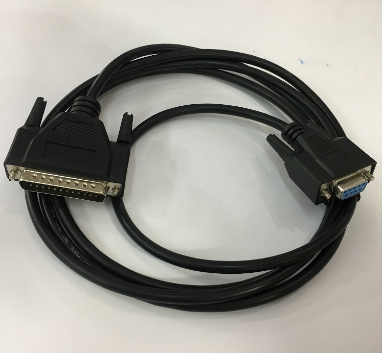 Cáp Máy Đo Điện Trở Hioki 9637 RS-232C Cable DB9 Female to DB25 Male Black For Hioki RM3544 RM3544-01 RM3544-02 Length 2M