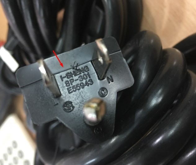 Dây Nguồn I-SHENG E55943 SP-301 IS-14 NEMA 5-15P To C13 AC Power Cord 15A 125V 3x2.08mm 14AWG Length 1.8M