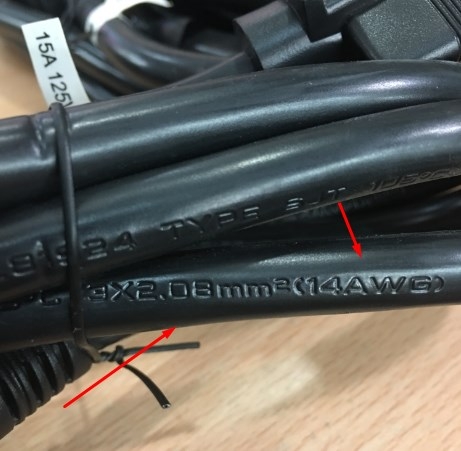 Dây Nguồn I-SHENG E55943 SP-301 IS-14 NEMA 5-15P To C13 AC Power Cord 15A 125V 3x2.08mm 14AWG Length 1.8M