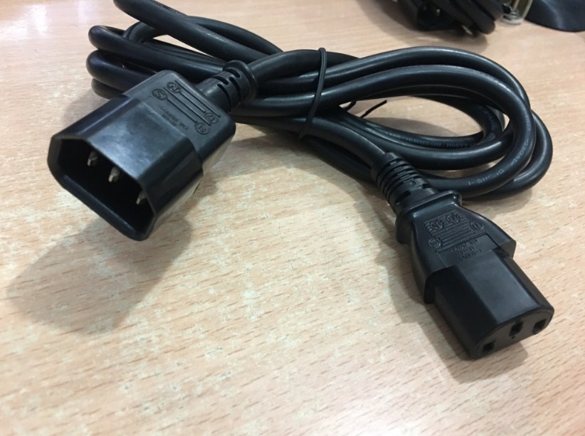 Dây Nguồn Máy Chủ Chính Hãng APC AP9870 I-SHENG IS-14 IS-001 AC Power Cord IEC60320 IEC C13 to C14 10A 250V 3x1.0mm Length 2M