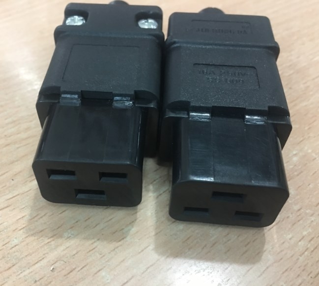 Cặp Đấu Nối Dây Cắm Điện Máy Chủ IEC 320 C19 Female To IEC 320 C20 Male Plug Power Cable AC Power Connector JIN HONG DA SS-809 SS-810 16A 250V