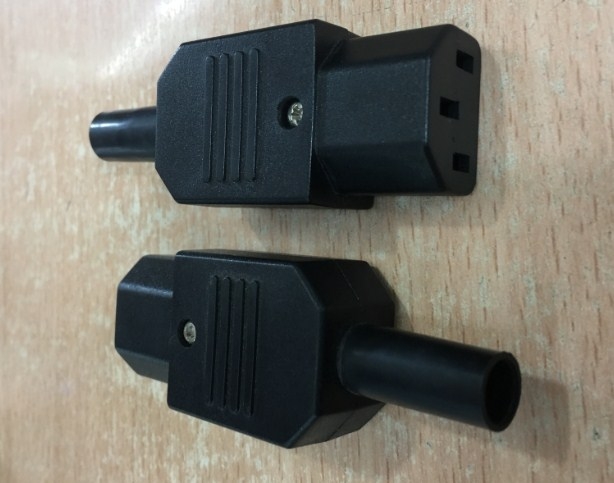 Cặp Đấu Nối Dây Cắm Điện IEC320 C13 Female to IEC320 C14 Male Plug Power Connector 3 Pin Socket 10A 250V