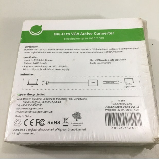 Cáp Chuyển Đổi Tín Hiệu DVI-D 24+1 to VGA Ugreen UG-40259