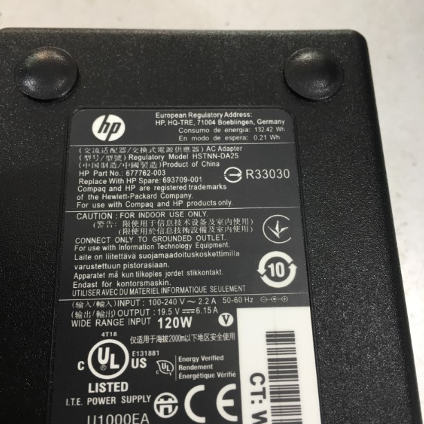 Adapter HP HSTNN-DA25 19.5V 6.15A 120W Connector Size 4.5mm x 3.0mm