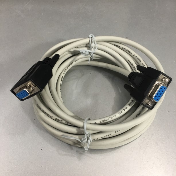 Cáp Điều Khiển RS-232C 6232-9F9F-15E Straight Through Cable DB9 Female to DB9 Female Cable PVC Gray Length 4.5M For AGV Key Cart Toyota Material Handling