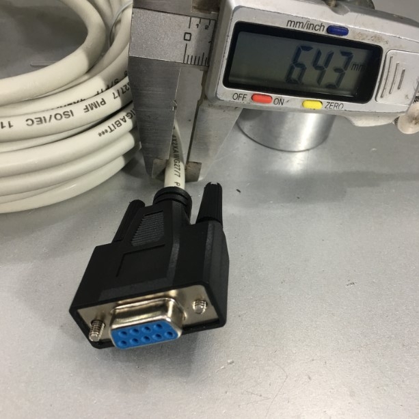 Cáp Điều Khiển RS-232C 6232-9F9F-15E Straight Through Cable DB9 Female to DB9 Female Cable PVC Gray Length 4.5M For AGV Key Cart Toyota Material Handling