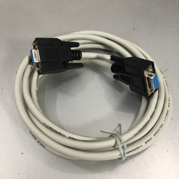 Cáp Điều Khiển RS-232C 6232-9F9F-10E Straight Through Cable DB9 Female to DB9 Female Cable PVC Gray Length 3M For AGV Key Cart Toyota Material Handling