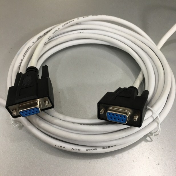 Cáp Kết Nối RS232 Communication Cable Simple Null Modem without Handshaking Serial DB9 Female to DB9 Female NETmate E352563 AWM 20276 White Length 5M