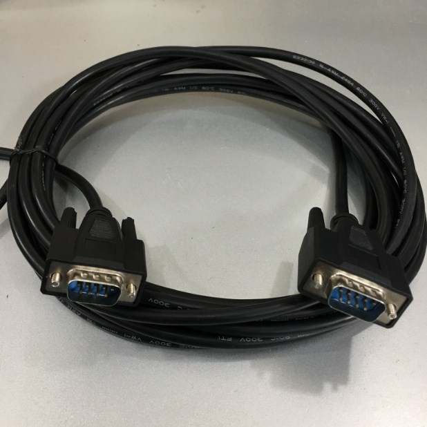 Cáp Lập Trình Cho PLC Delta AH500 Với HMI Machine DMV/AS300 UC-MS030-04A 3M Cable Serial Communication RS232 Straight Through DB9 Male to DB9 Male Multi Conductor Black