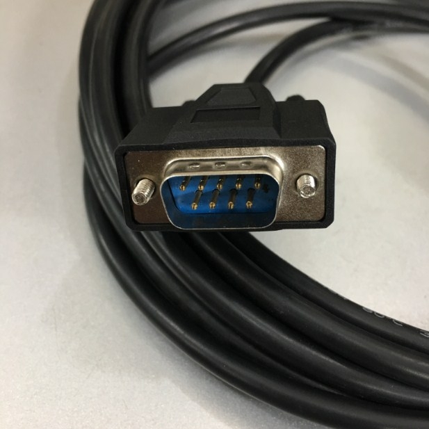 Cáp Lập Trình Cho PLC Delta AH500 Với HMI Machine DMV/AS300 UC-MS030-04A 3M Cable Serial Communication RS232 Straight Through DB9 Male to DB9 Male Multi Conductor Black