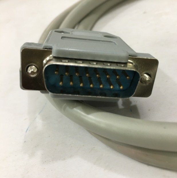 Cáp Nối Dài RS232C D-SUB 15 Chân Hai Hàng Âm Dương DB15 Female to DB15 Male 2 Row 15Pin 28AWG Multi-Core Cable Grey Length 1.2M