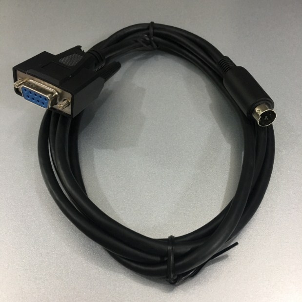 Cáp Lập Trình Communication Cable C3M5P10-D9F0-M5M0 1.8M Kết Nối HMI Autonics GP/LP Series Với PLC Panasonic Nais FP0 Nais FPG Nais FP Qua Giao Thức RS232C Mini Din 5 Pin Male to DB9 Female Black Length 1.8M